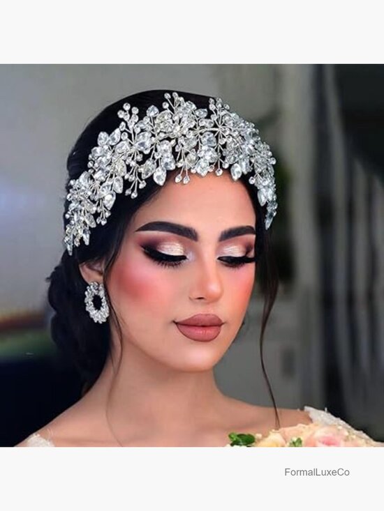Crystal Bridal Hair Headband Rhinestone Wedding Headpiece main image 6